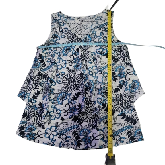 Lulu B Women's Size Small Pullover Swing Tank  Layered with Floral Overlay - Picture 4 of 10